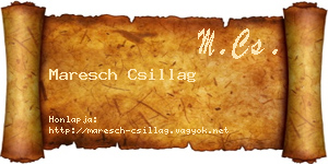 Maresch Csillag névjegykártya